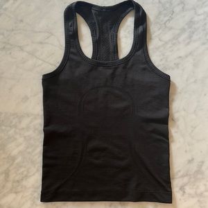 lululemon cropped swiftly racerback size 2 in blk
